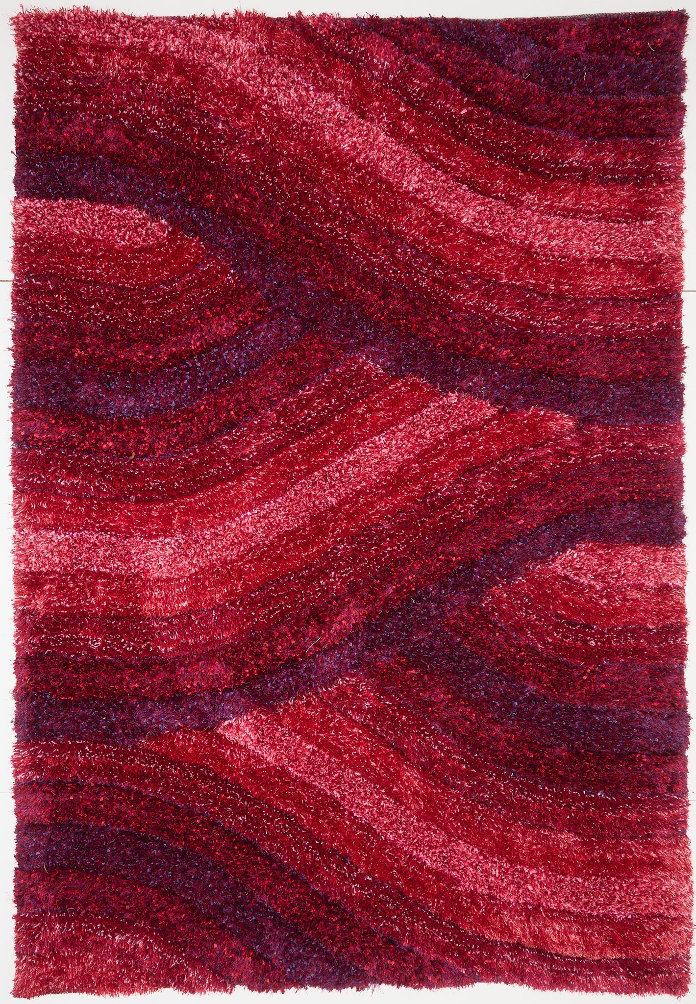 3D Shaggy Wave Fuchsia Rug 160 x 230cm