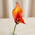 Pack of 6 x 70cm Artificial Orange Calla Lily Stems