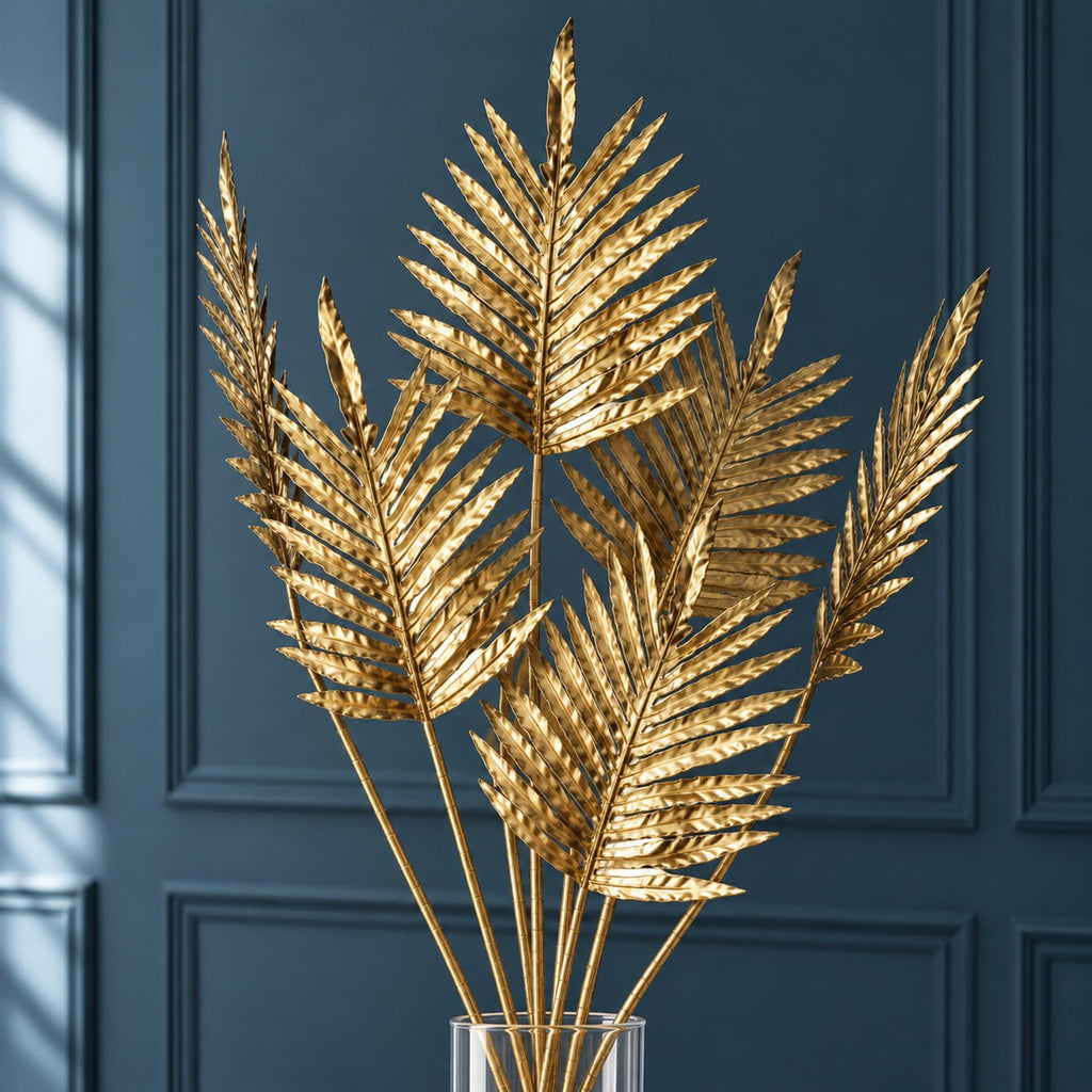 Pack of 6 x 95cm Gold Palm Leaf styled in a room