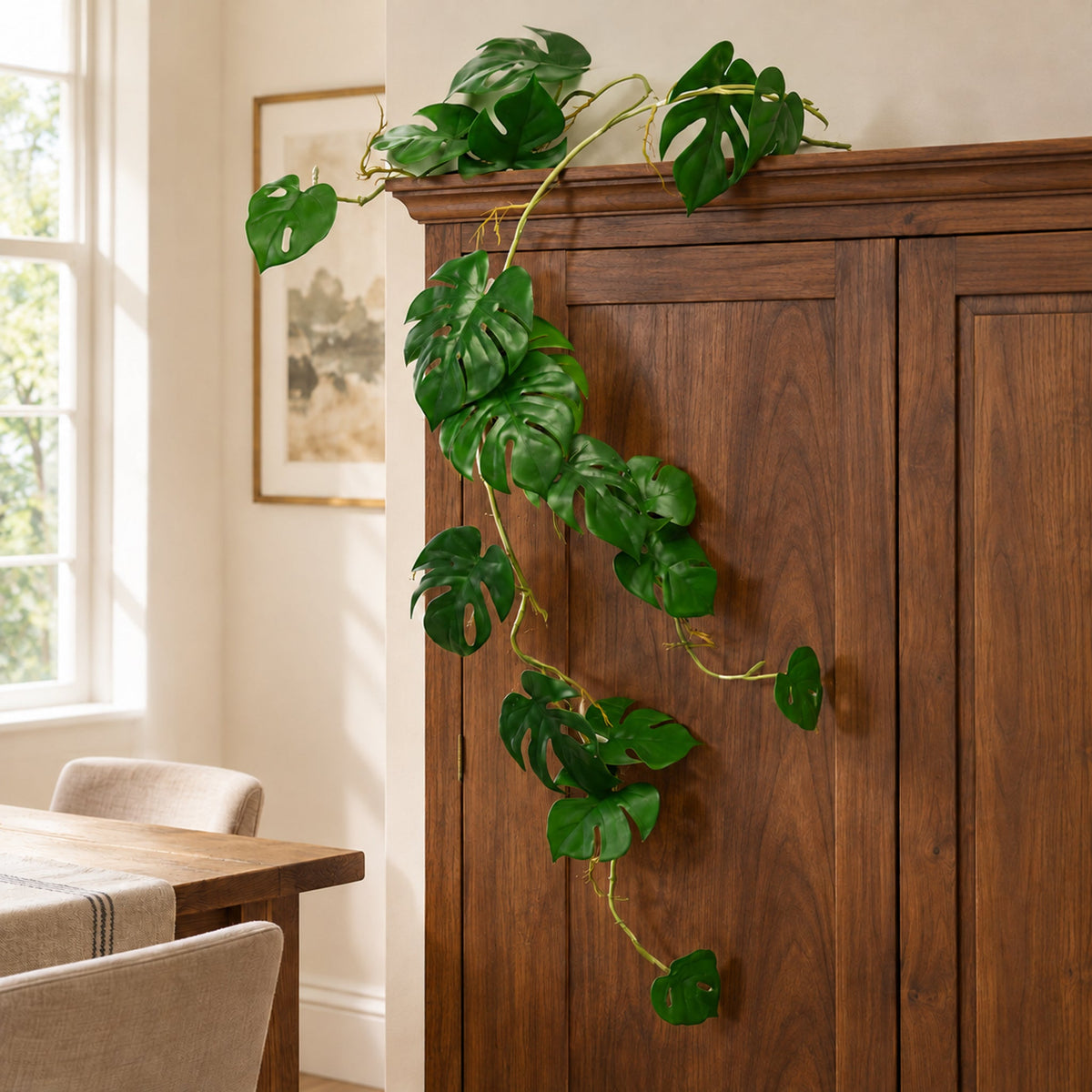 100cm Artificial Hanging Trailing Monstera Plant
