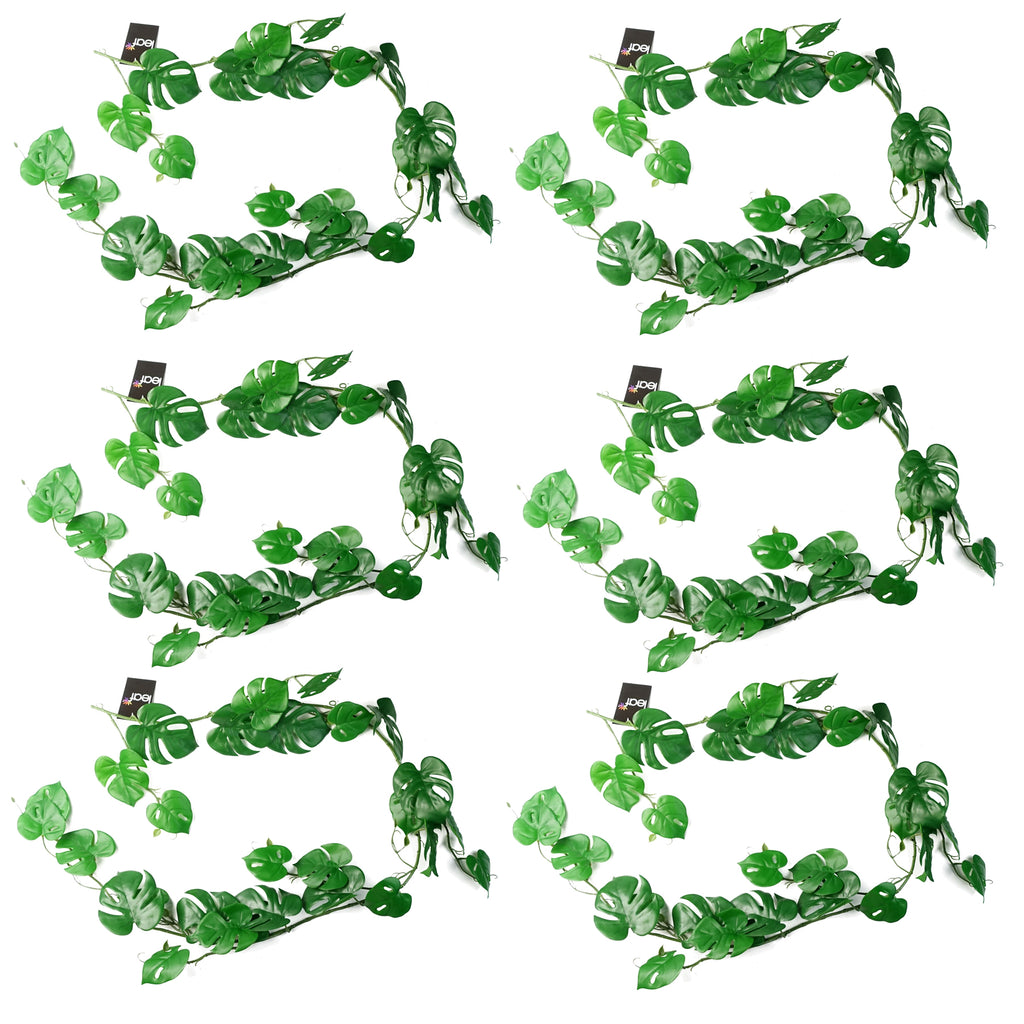 6 x 180cm Artificial Hanging Trailing Monstera Plant