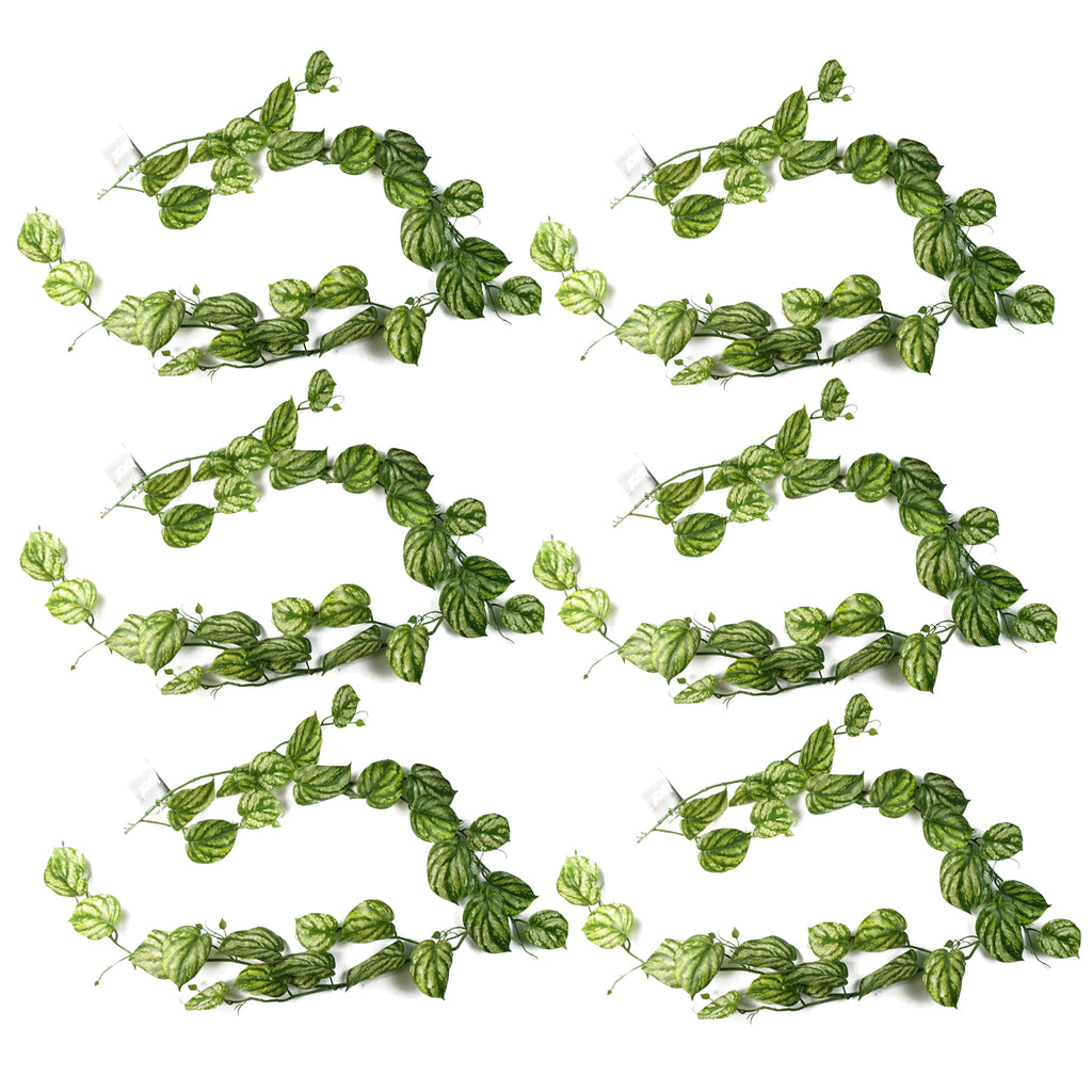 6 x 180cm Artificial Hanging Trailing Devil's Ivy Plant