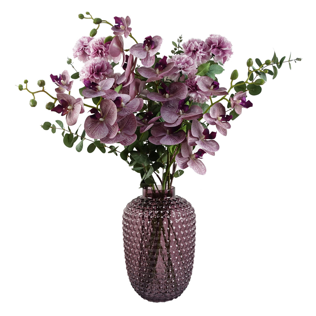 70cm Pink Artificial Carnation Stem - 4 Flowers
