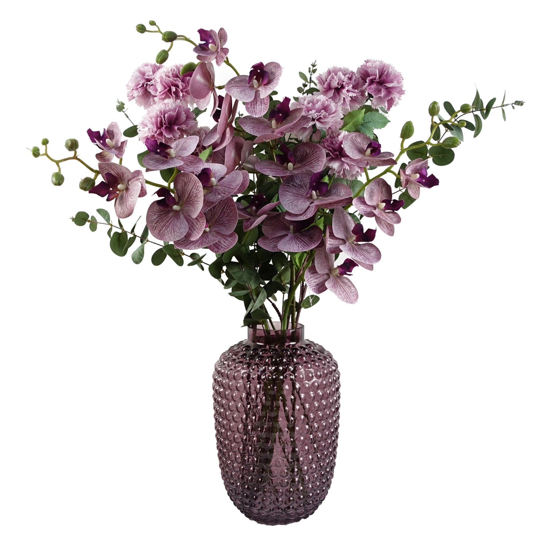 70cm Pink Artificial Carnation Stem - 4 Flowers