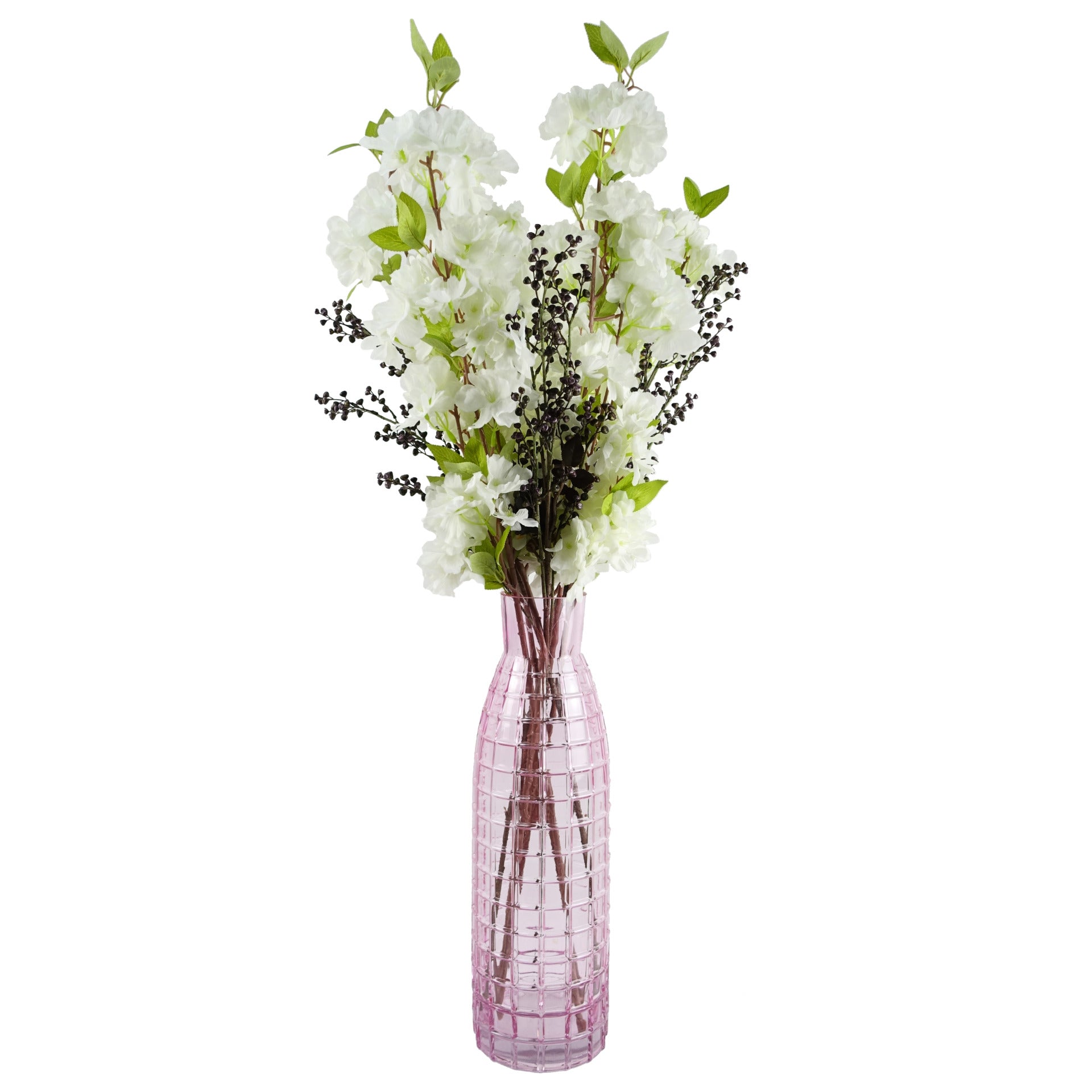 Pack of 6 x 100cm White Artificial Blossom Stem