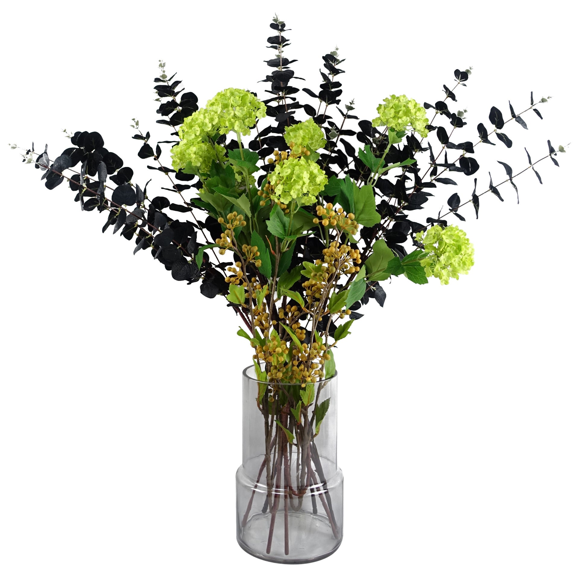 Pack of 6 x 80cm Black Eucalyptus Foliage Stem