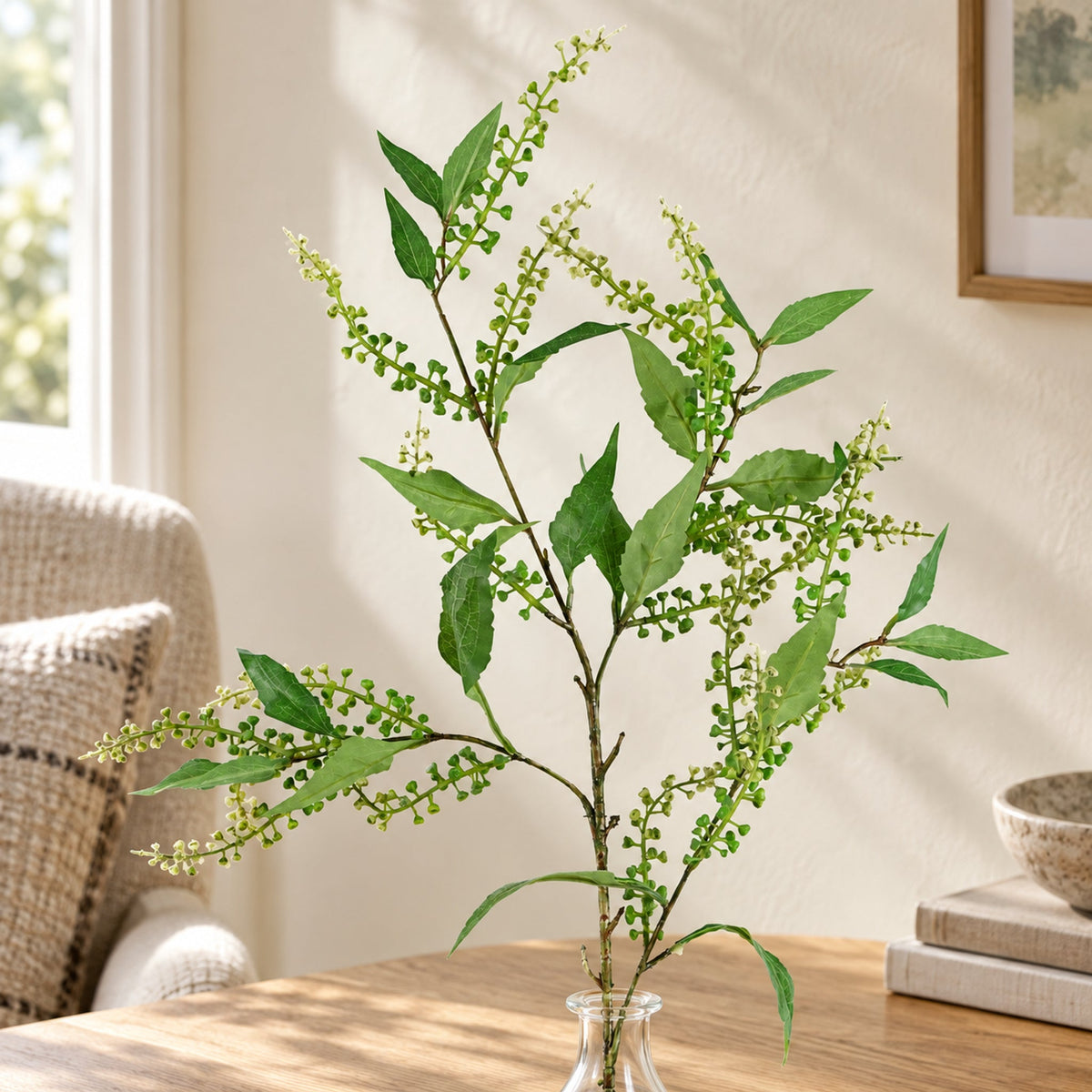 85cm Artificial Green Foliage Spray