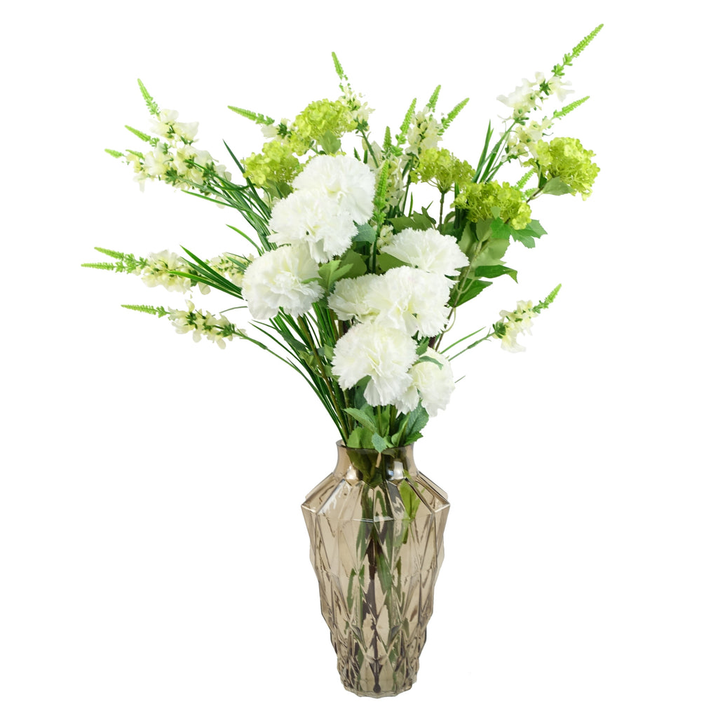80cm White Larkspur Artifical Stem