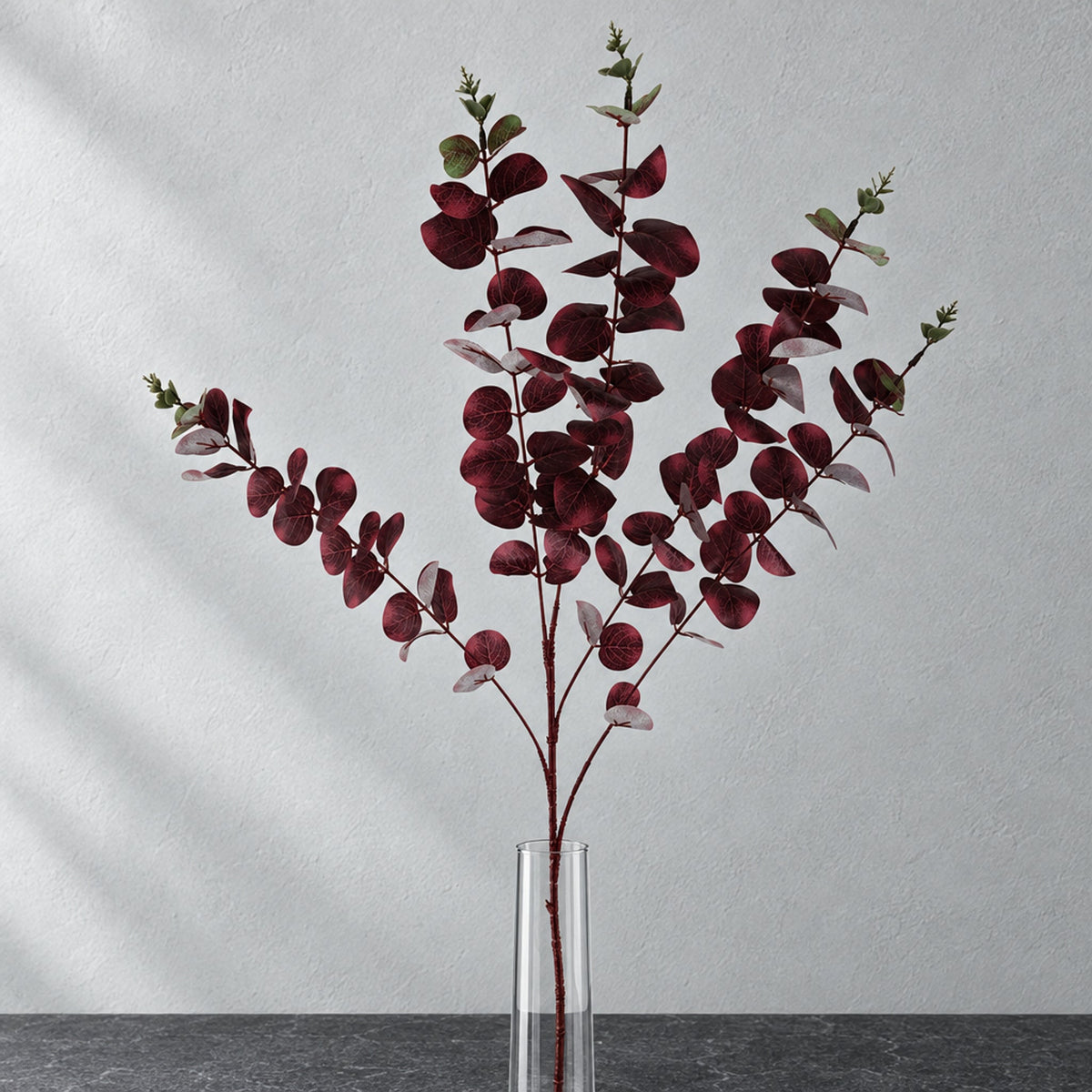 100cm Artificial Eucalyptus Foliage Burgundy