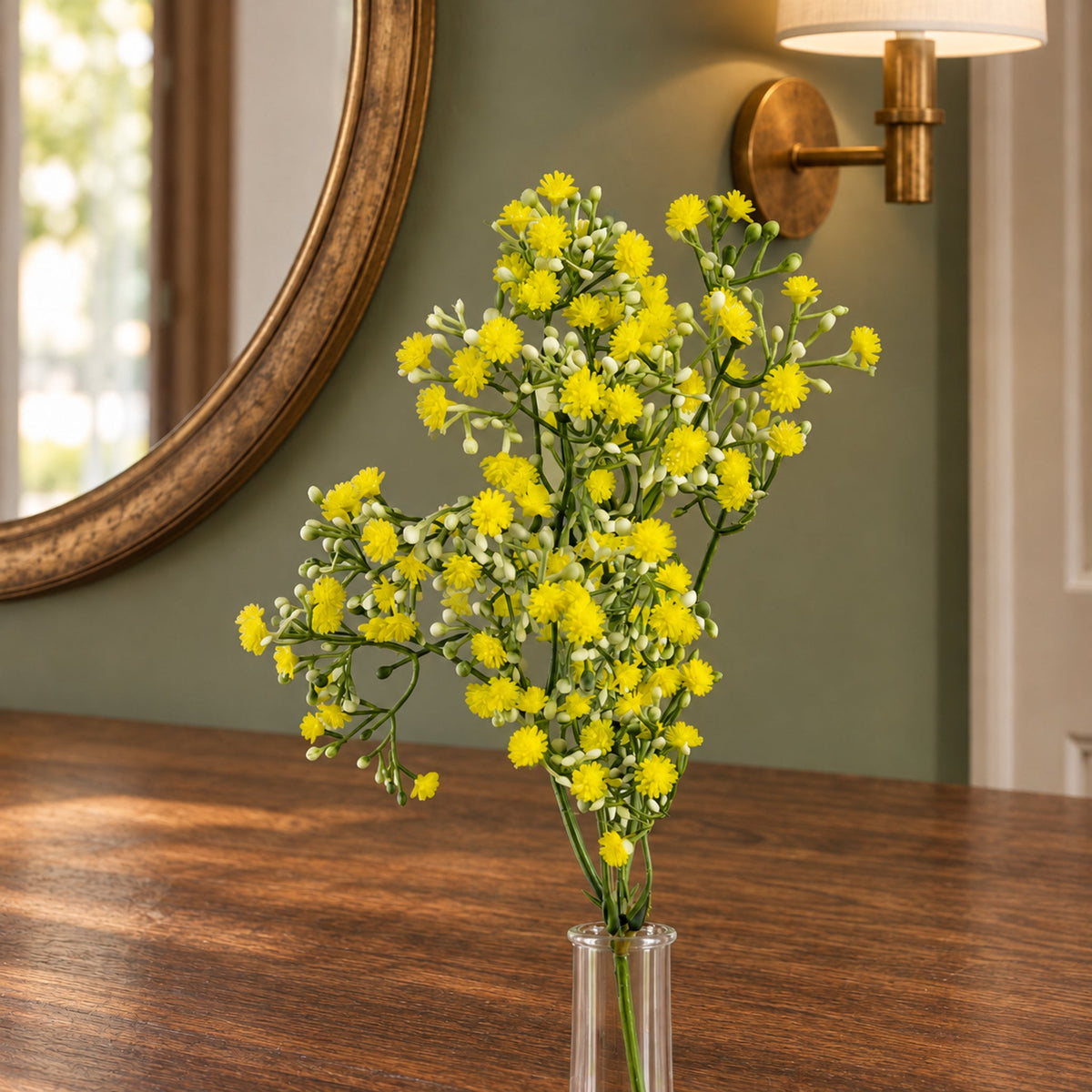 55cm Gypsophila Yellow Stem
