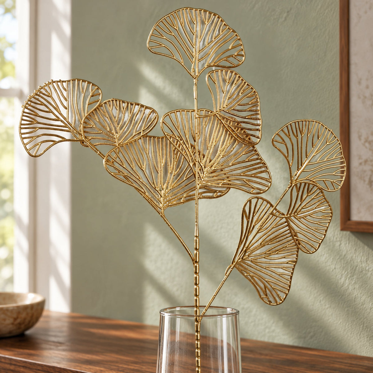 65cm Golden Leaves Flower Arrangement Decoration