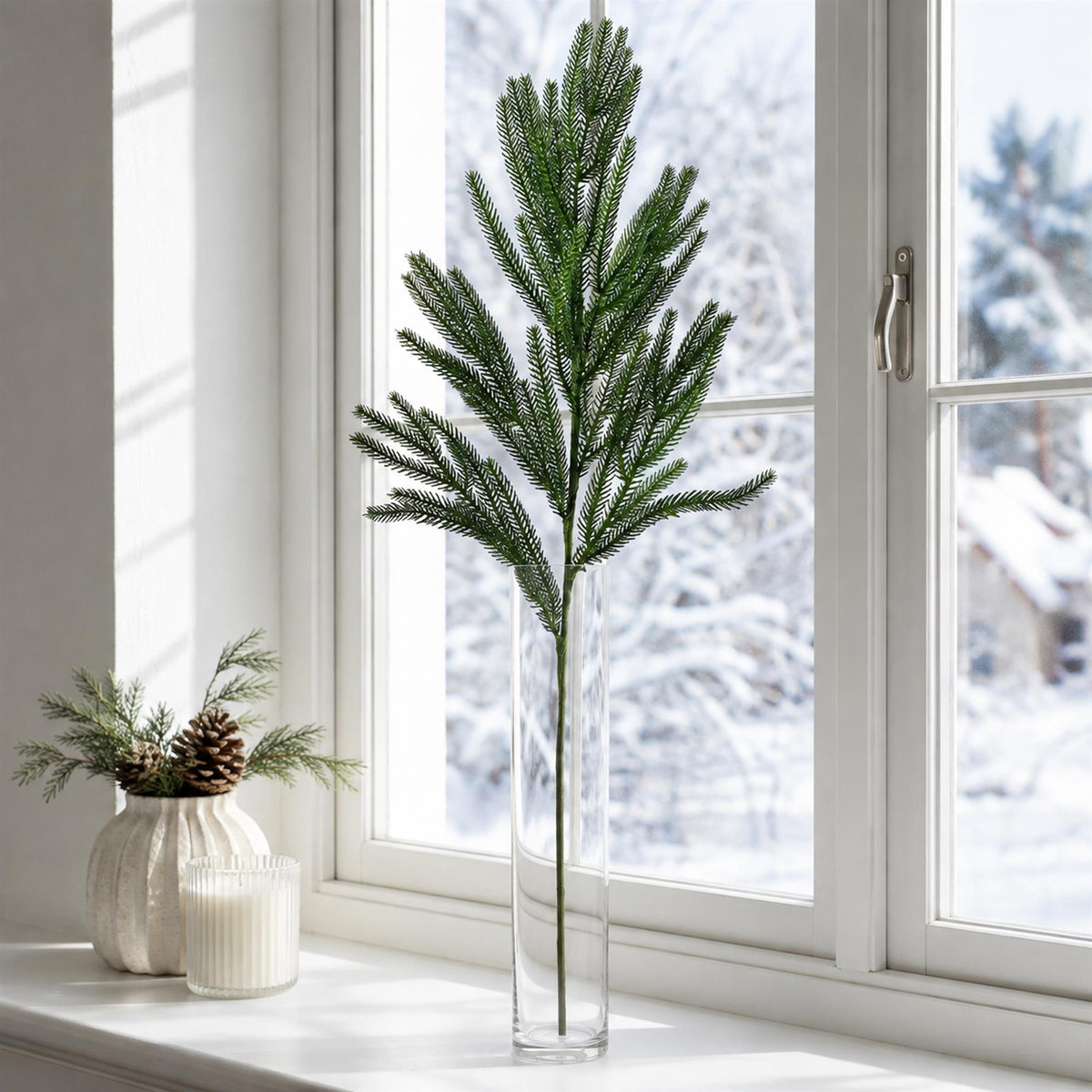 Pack of 6 x 95cm Artificial Green Pine Needle Sprays
