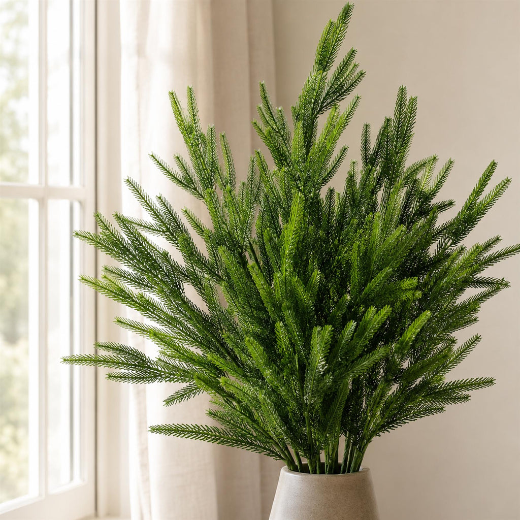 Pack of 6 x 95cm Artificial Green Pine Needle Sprays