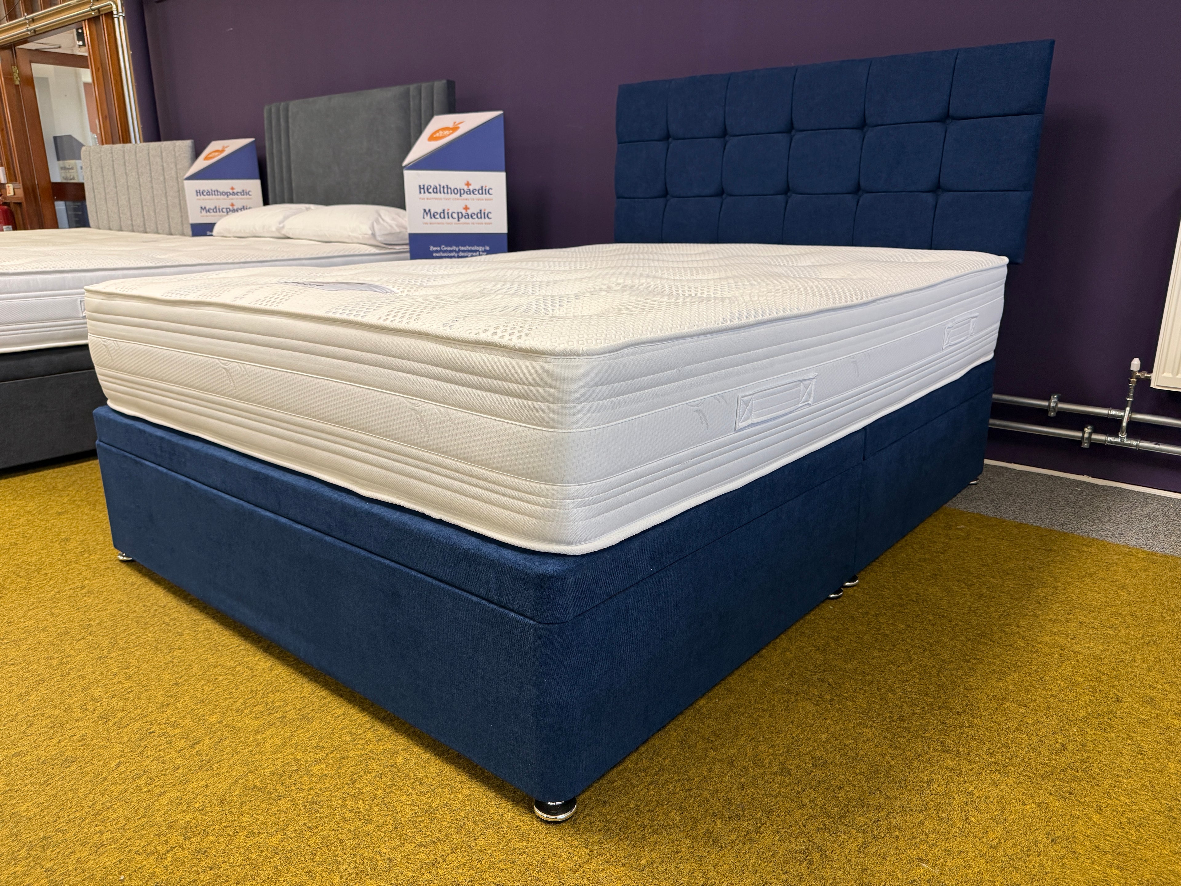 Clyde Ottoman Storage Divan Set & 24" Headboard Package Deal