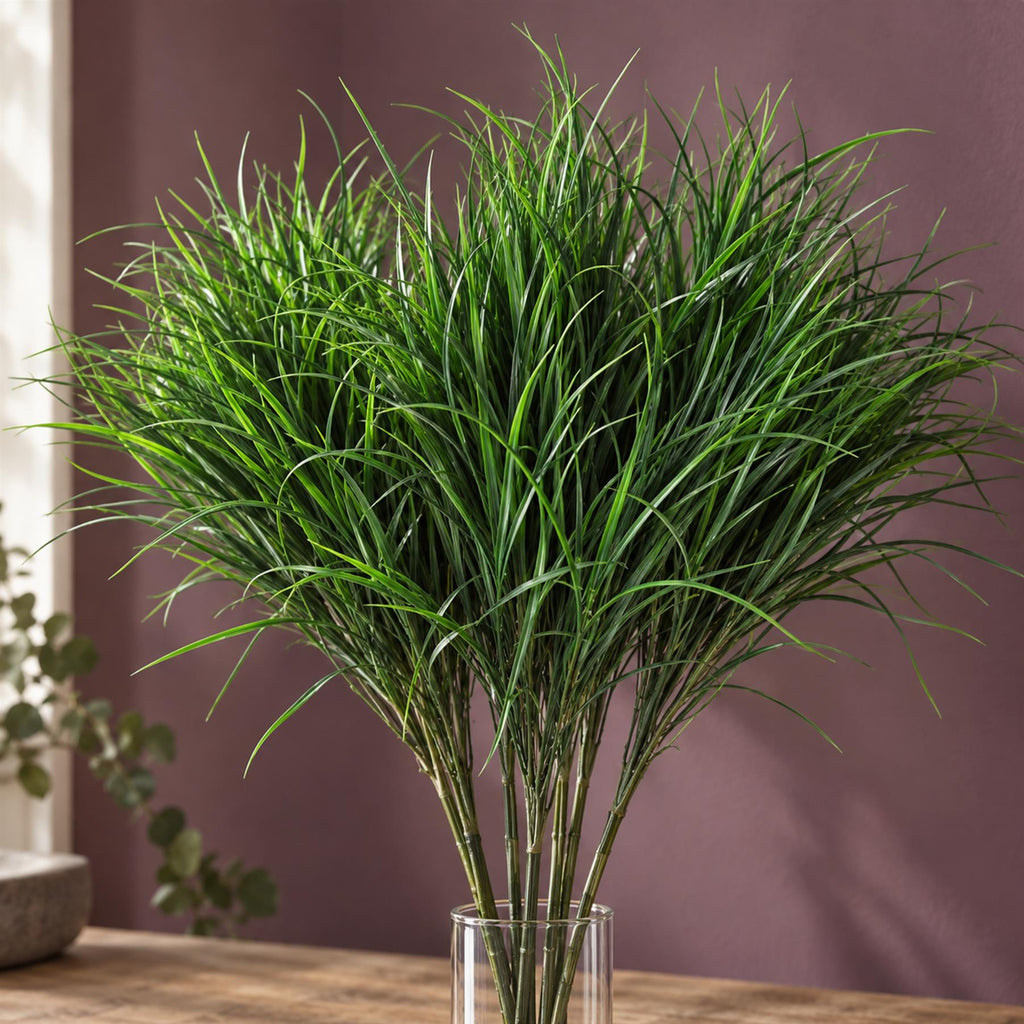 Pack of 6 x 90cm Artificial Grass Stem Spray styled in a room
