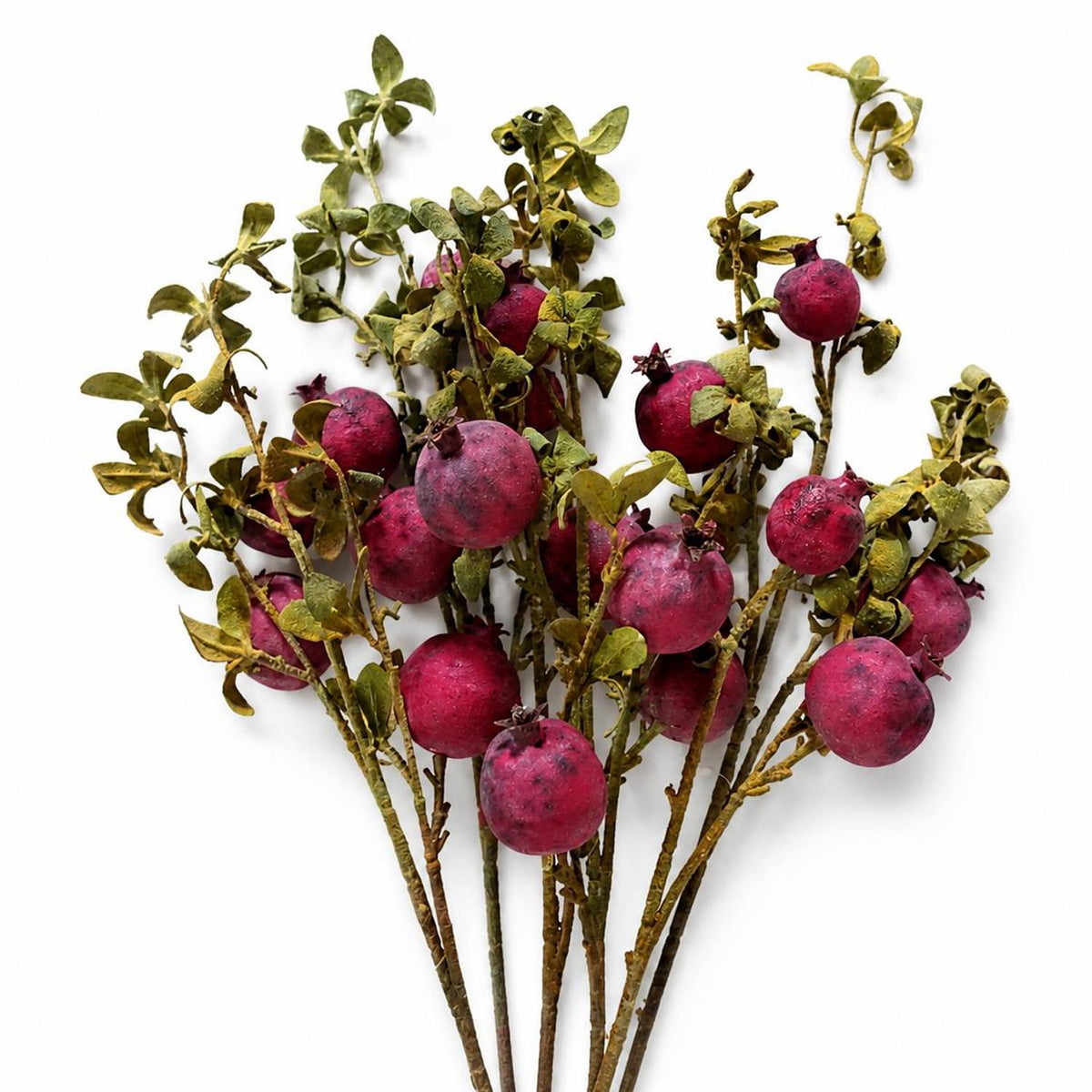 Pack of 6 x 75cm Artificial Pomegranate Stem Artificial Purple