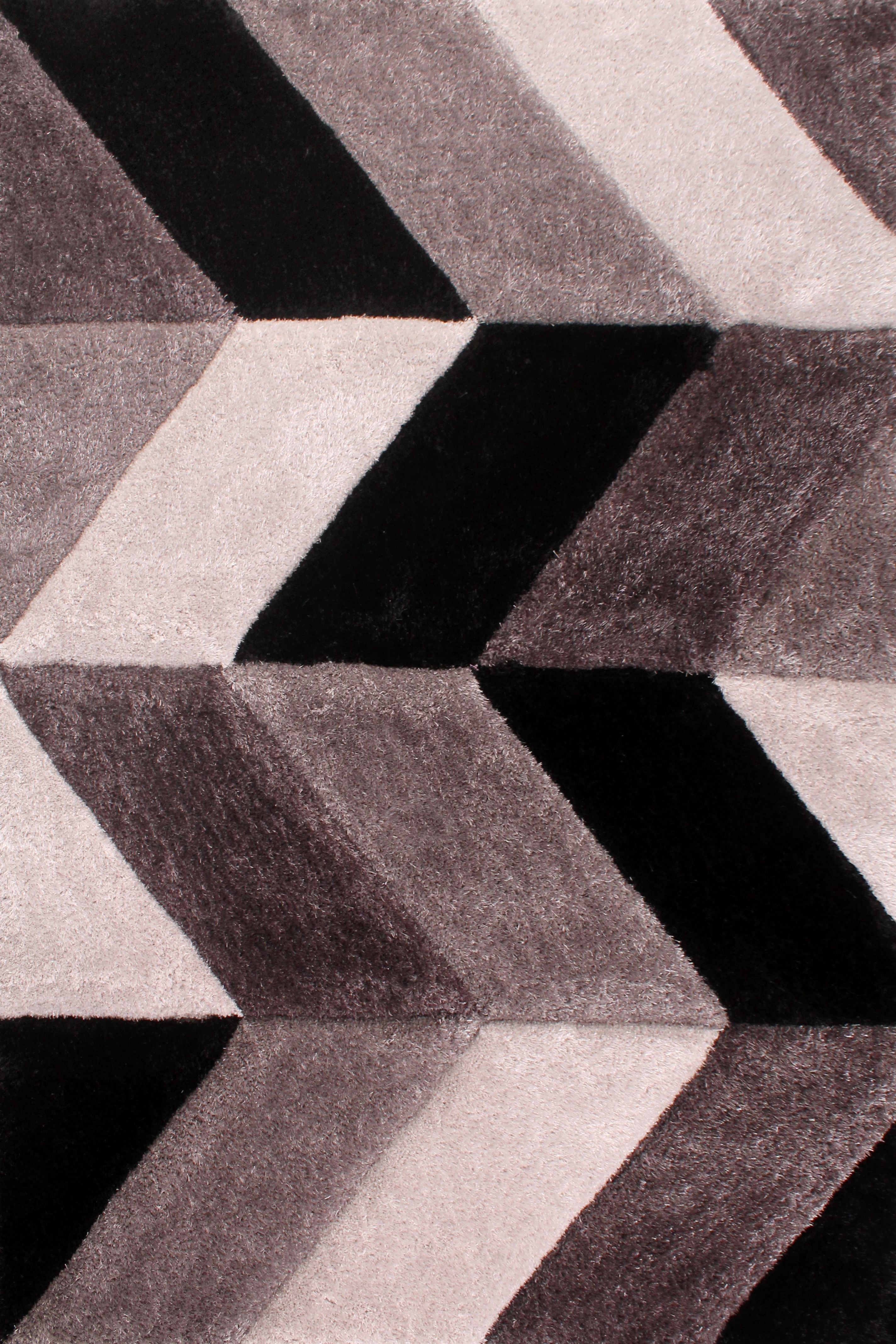 3D Carved Blazon Grey Rug