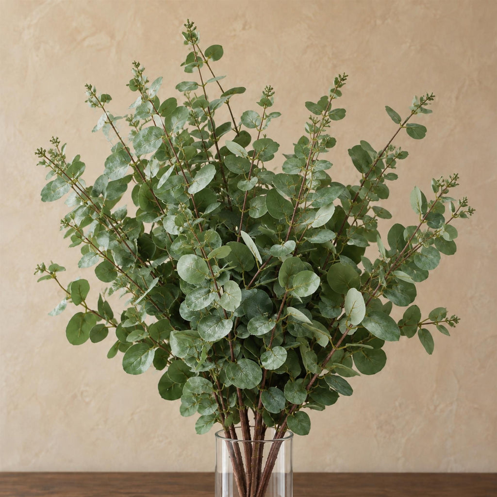 Pack of 6 x 100cm Artificial Eucalyptus Foliage styled in a room