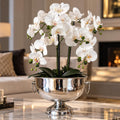 21cm Large Silver Champagne Bowl Metal Planter