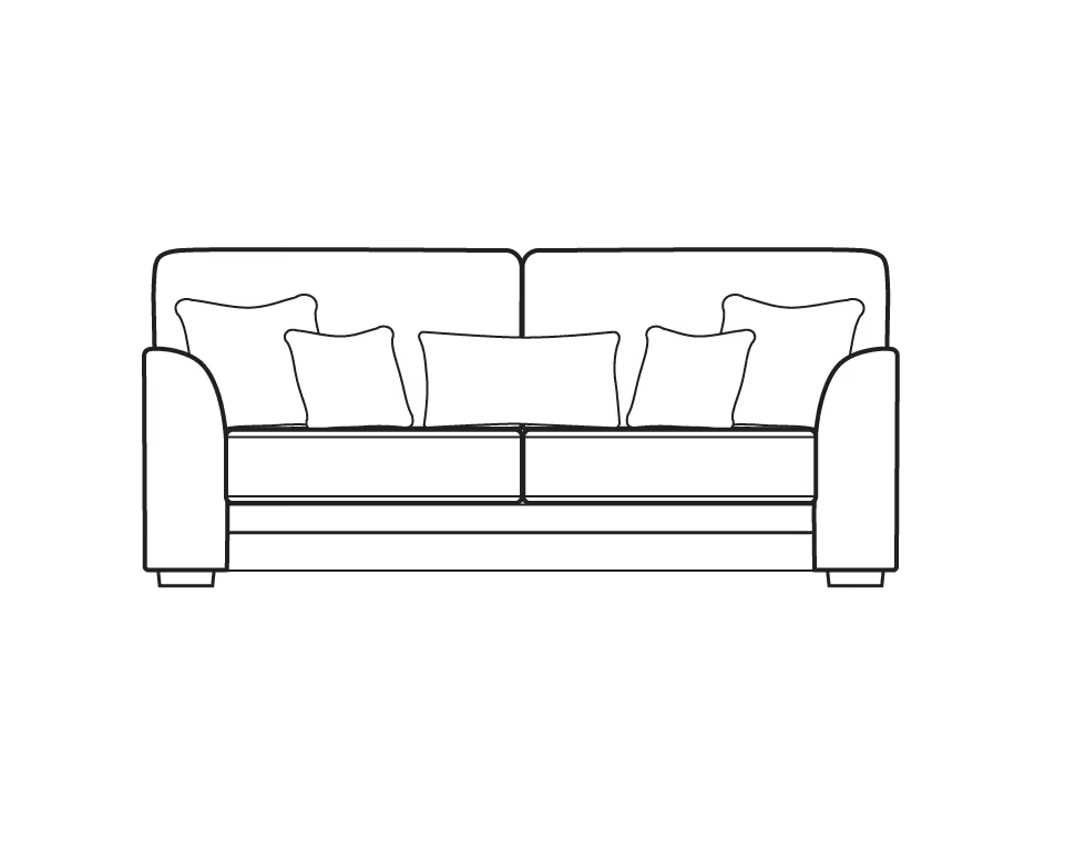 Oliver 3 Seater dimensions