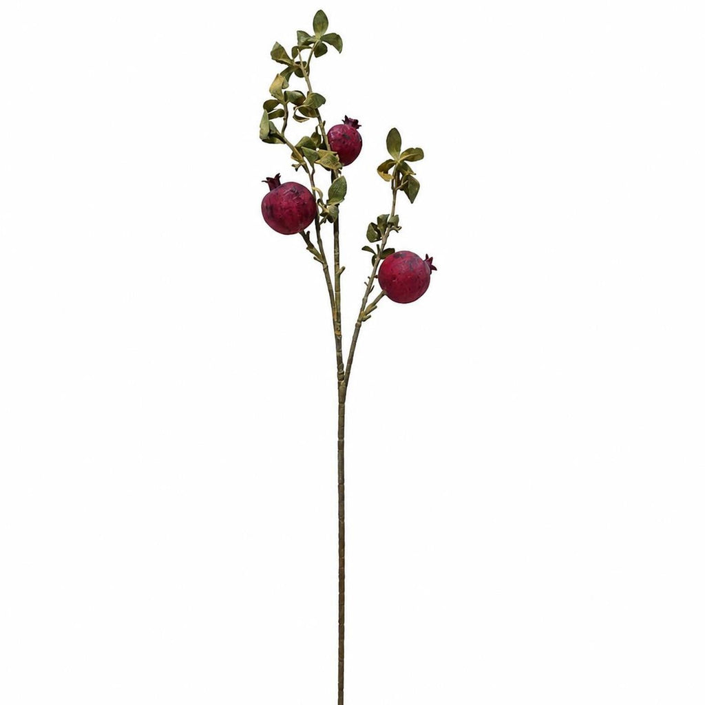 Pack of 6 x 75cm Artificial Pomegranate Stem Artificial Purple