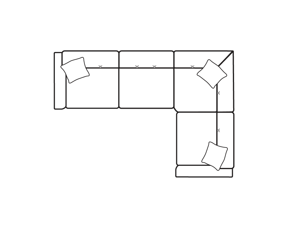 Daniel Corner Sofa 2C1 dimensions