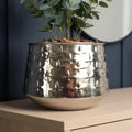 18cm Silver Cross Metal Planter by Leaf