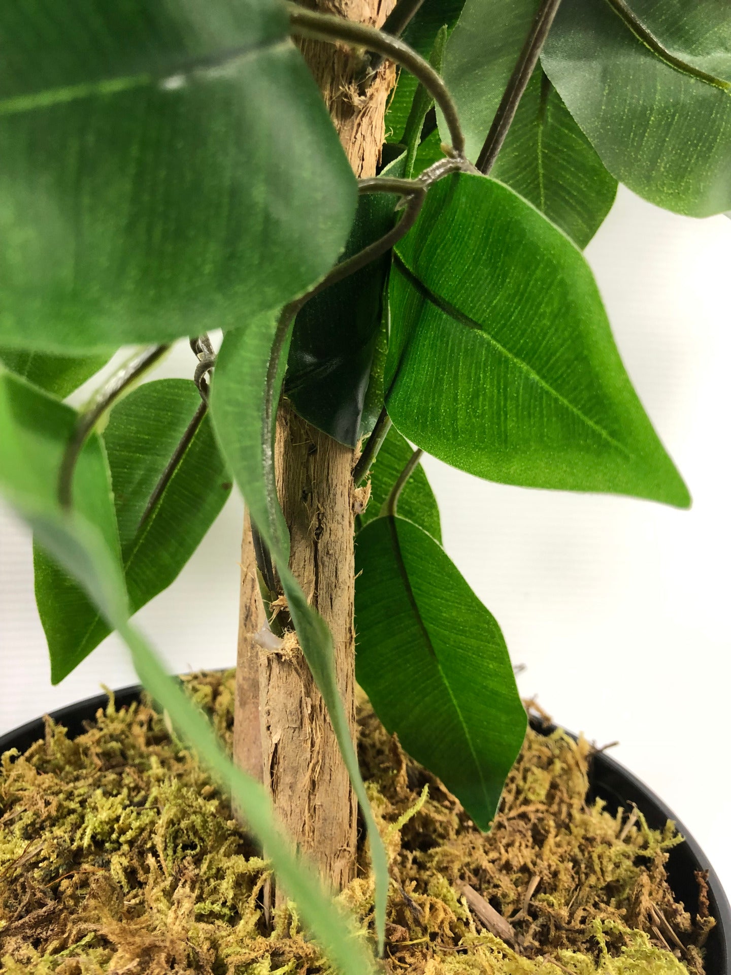 120cm Artificial Ficus Tree / Plant - Large Bushy Shape Gold Metal Planter
