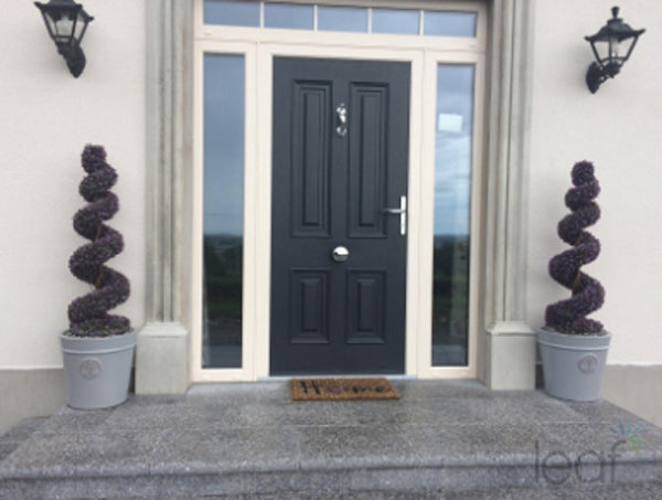 120cm Purple Large Leaf Spiral with Decorative Planter