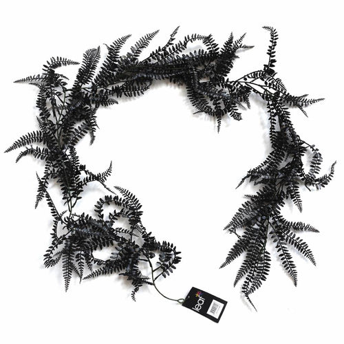 180cm Black Artificial Fern Garland Hanging Foliage Decoration