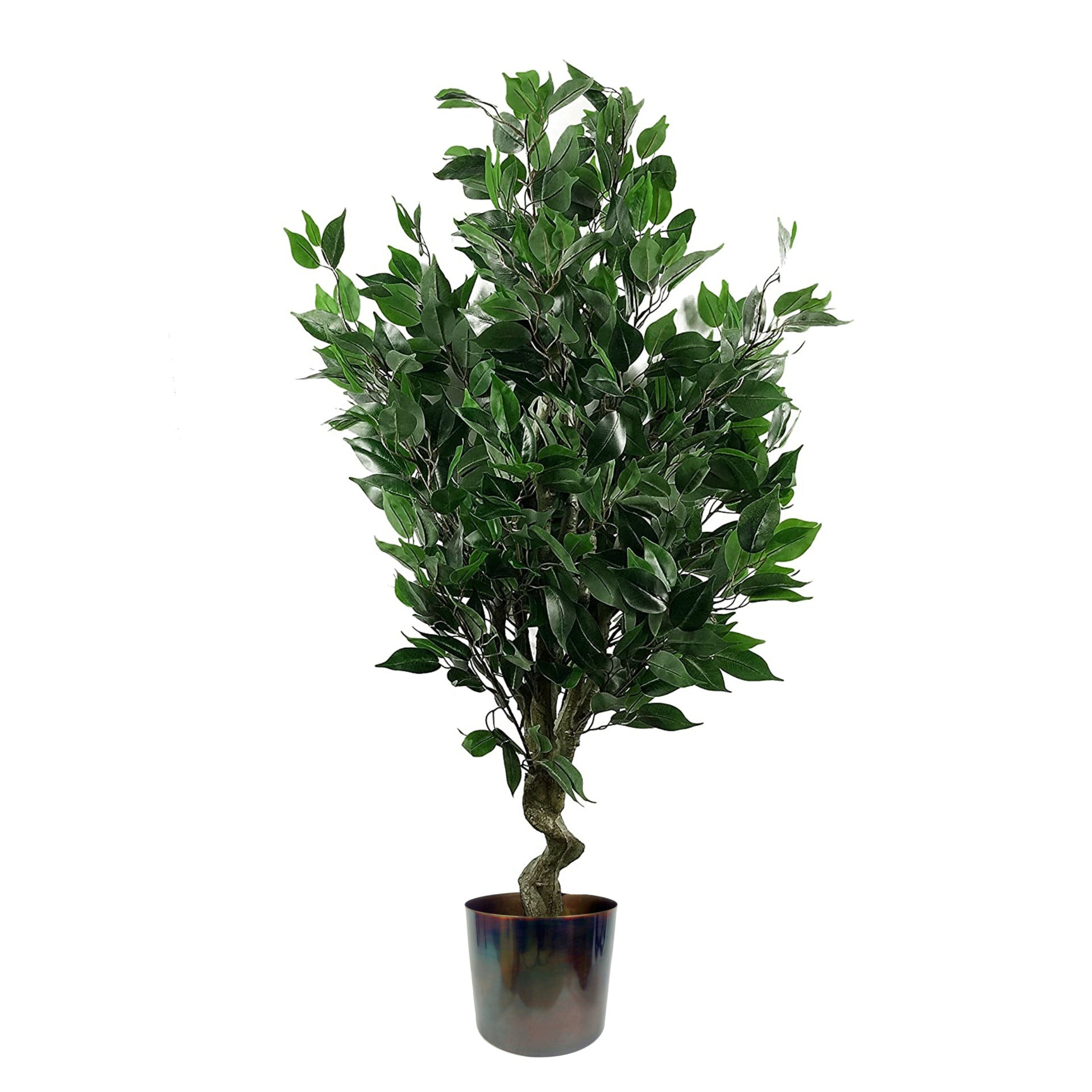 110cm Leaf Realistic Artificial Ficus Tree / Plant Multicolour Planter