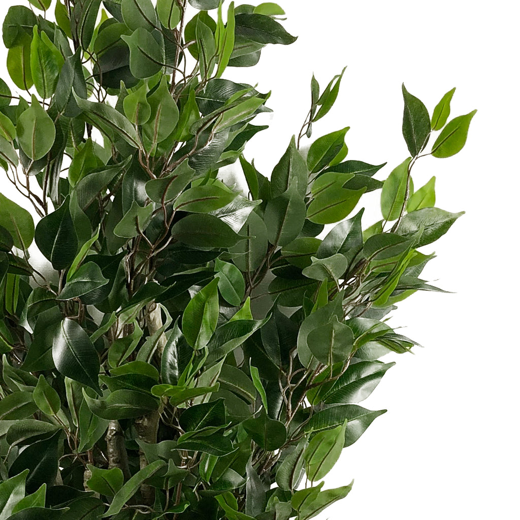 110cm Artificial Evergreen Twist Ficus Tree Multicolour Planter