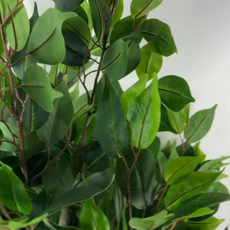 110cm Artificial Evergreen Twist Ficus Tree Multicolour Planter
