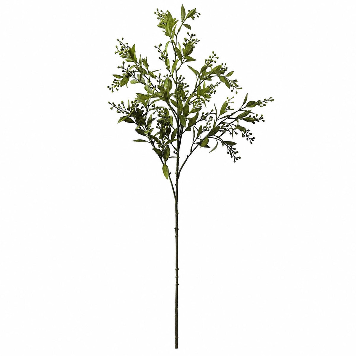 Pack of 6 x 96cm Artificial Green Leaf and Seed Foliage Sprays