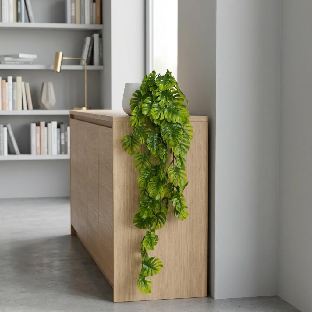 70cm Hanging Mini Monstera Leaf Plant