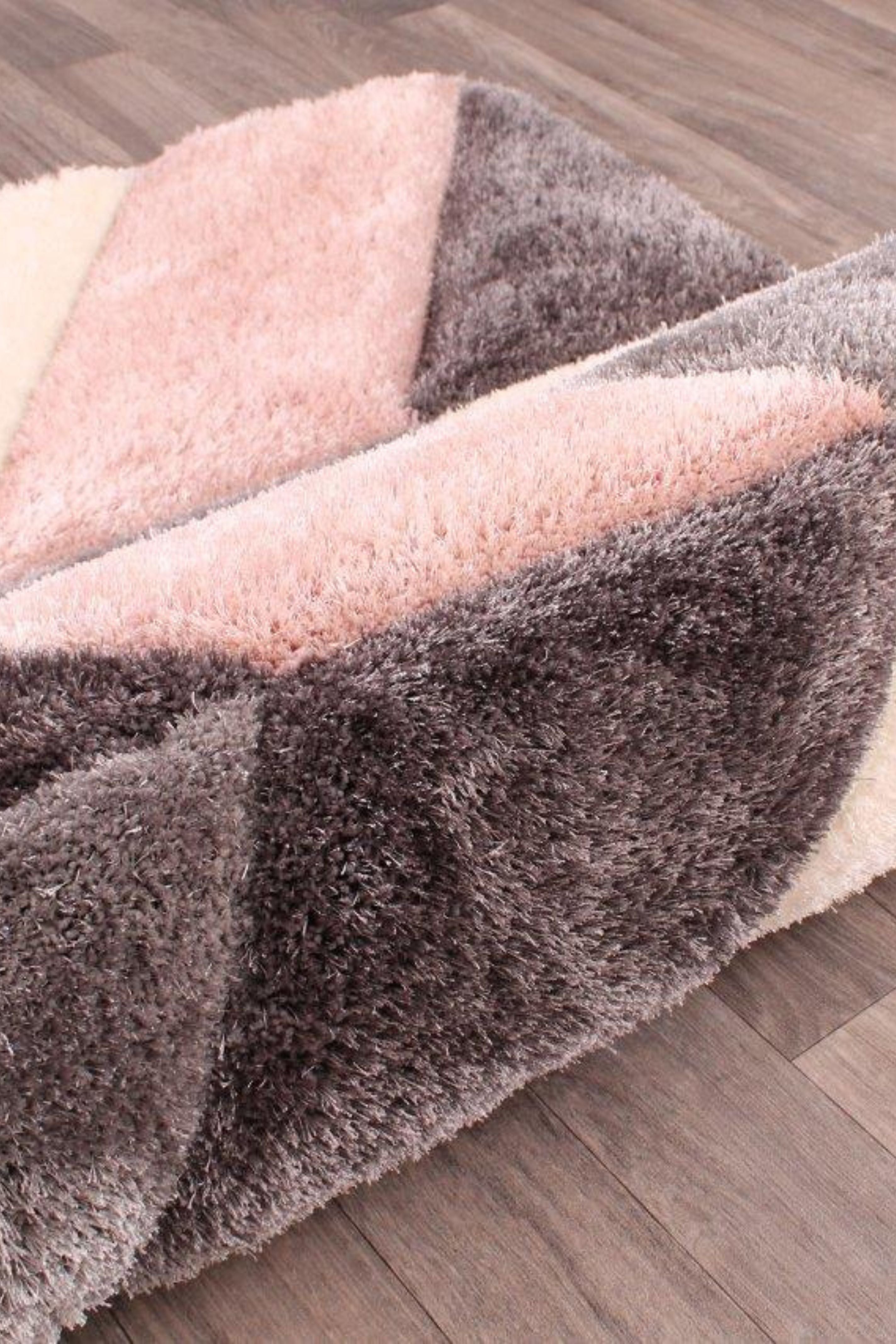 3D Carved Blazon Blush Rug