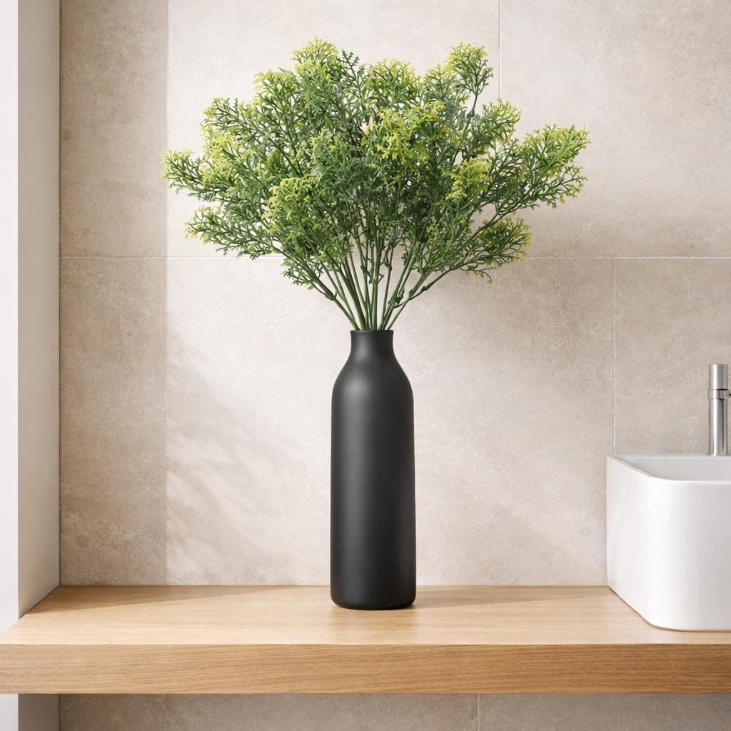 Pack of 6 x 32cm Artificial Fern Foliage Spray Stem Faux Green Decorative Fillers