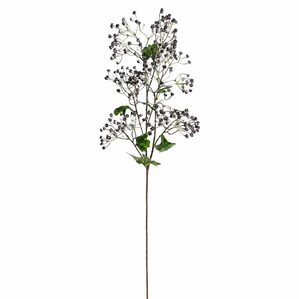 86cm Artificial Blue Daphne Berry Spray