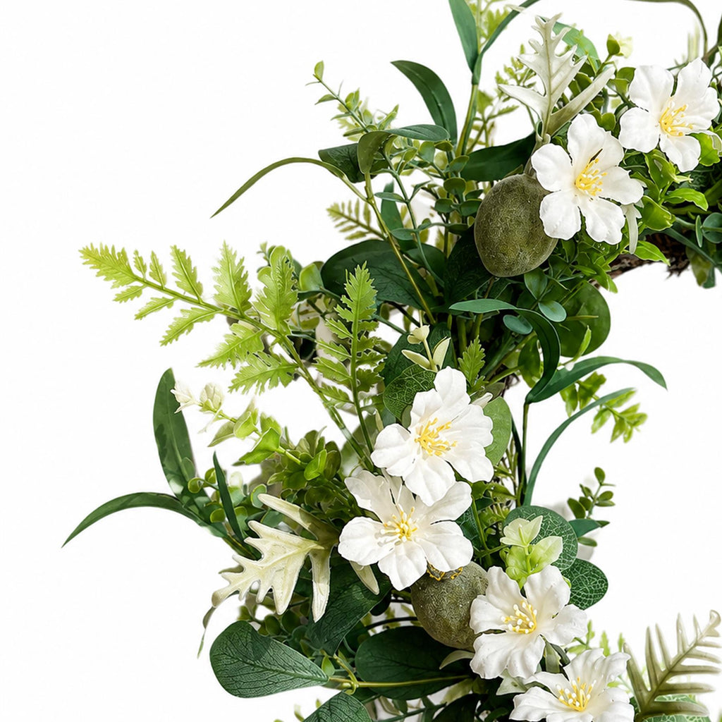 155cm Artificial White Spring Flower Garland