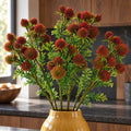 Pack of 6 x 55cm Craspedia Stem Red Artificial styled in a room
