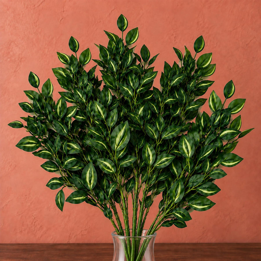 Pack of 6 x 45cm Artificial Variegated Foliage Spray Stem