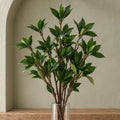Pack of 6 x 55cm Artificial Laurel Leaf Spray Stem