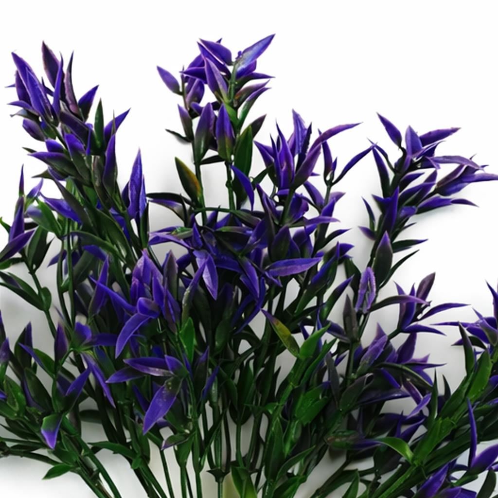 Pack of 6 x 34cm Artificial Lavender Stem Plant Faux Floral Filler