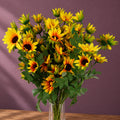 Pack of 6 x 70cm Artificial Yellow Daisy Flower Spray styled in a room