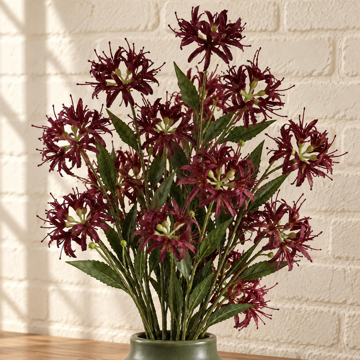 72cm Artificial Burgundy Spider Lily Stem
