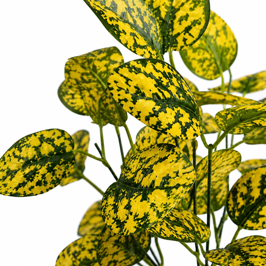 Pack of 6 x 30cm Artificial Yellow Variegated Leaf Sprays
