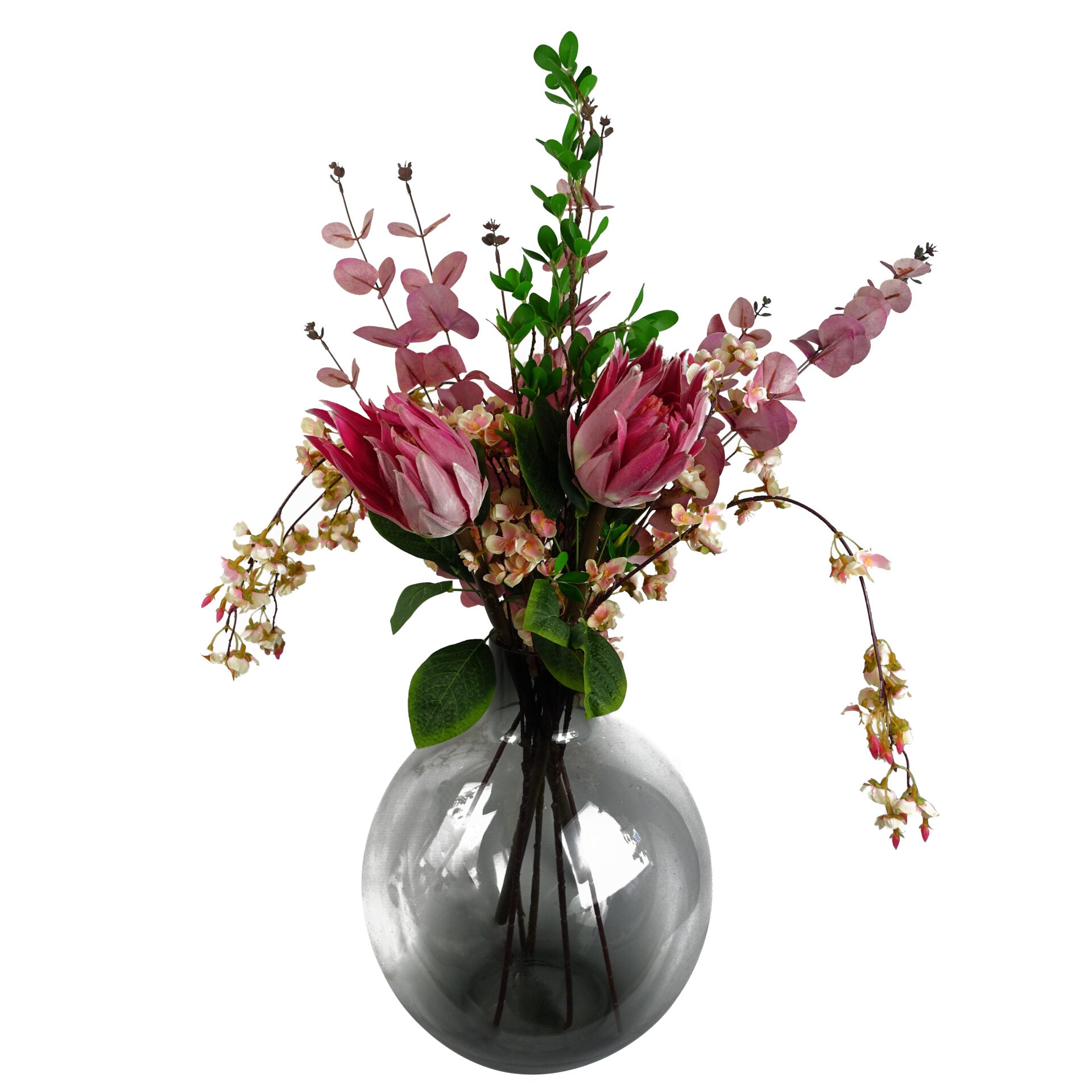 80cm Pink Eucalyptus Foliage Stem