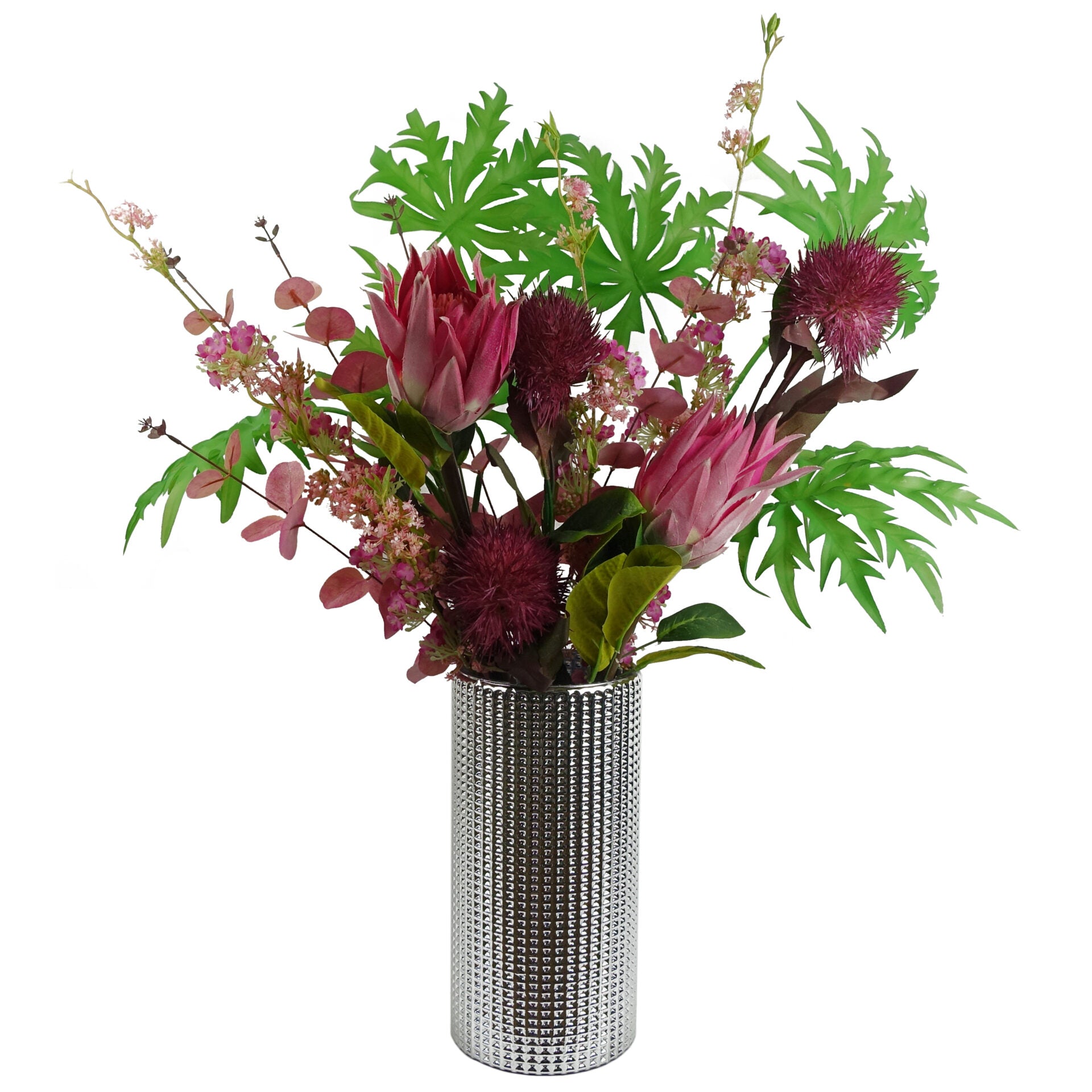 65cm Protea Sugarbush Flower Stem - Pink