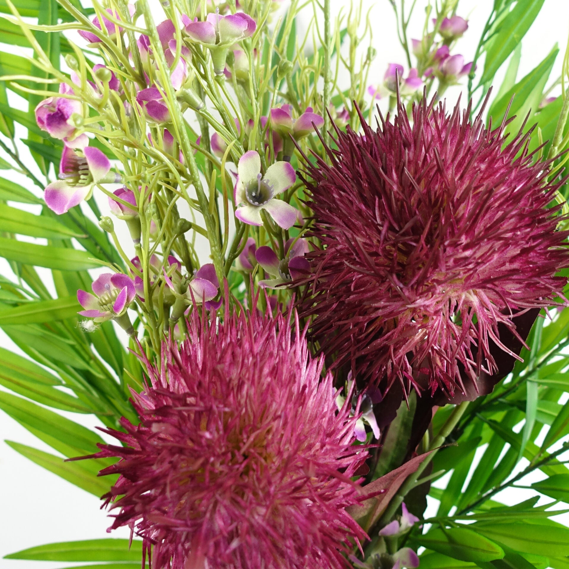 100cm Artificial Foliage Stem with Small Flowers - Purple