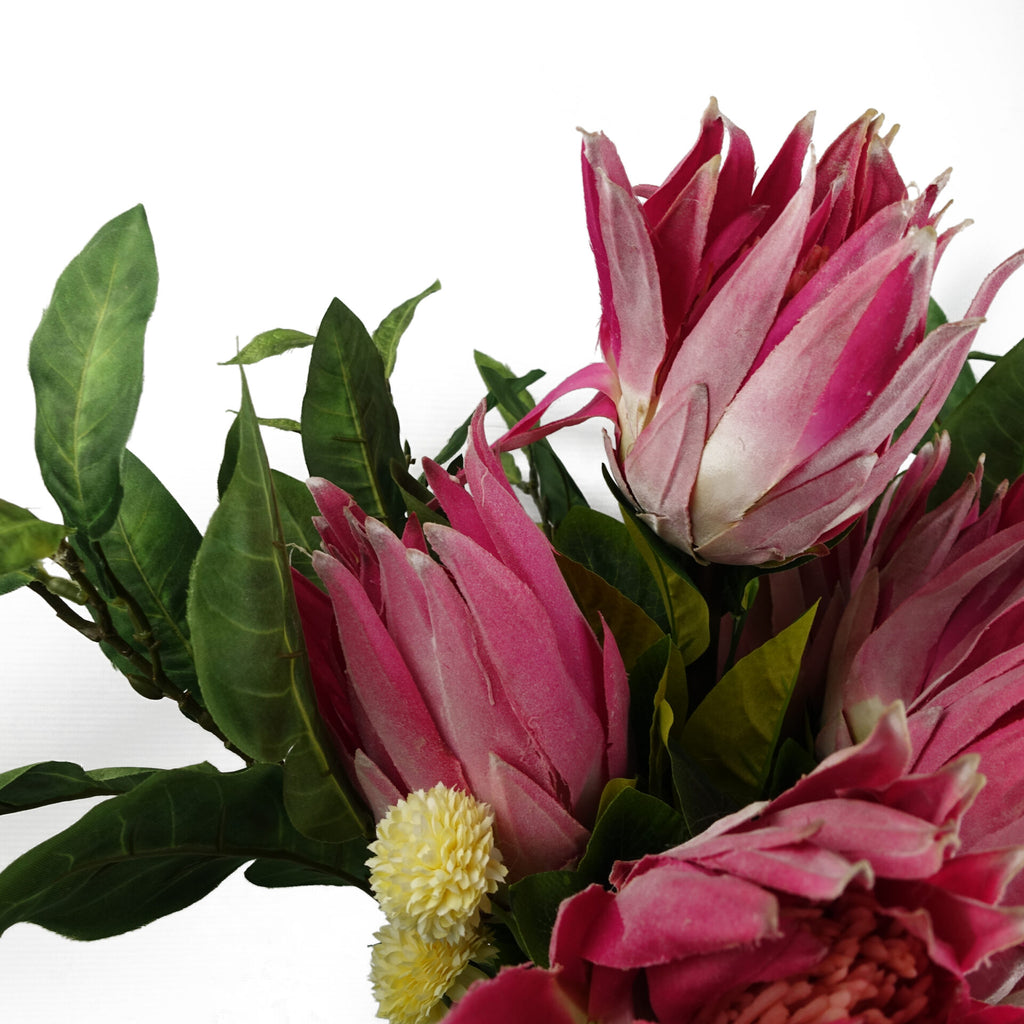 65cm Protea Sugarbush Flower Stem - Pink